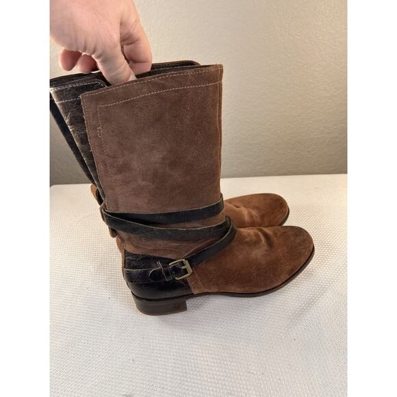 UGG Deanna Suede Leather Moto Boots Size 6‎ - Picture 3 of 10